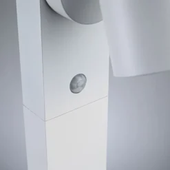 Paulmann LED-pylväsvalaisin Cuff, alumiini, anturi, valkoinen