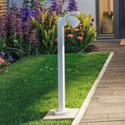 Paulmann LED-pylväsvalaisin Cuff, alumiini, anturi, valkoinen
