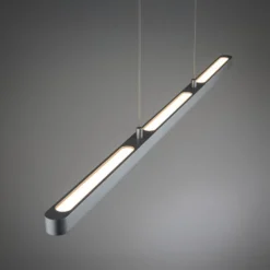 Paulmann LED-riippuvalaisin Lento, kromi, 100 cm, valo ylös/alas, himmennettävä