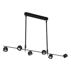 Paulmann LED-riippuvalaisin Puric Pane, musta, 6-lamppuinen, älykäs