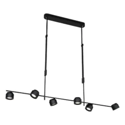Paulmann LED-riippuvalaisin Puric Pane, musta, 6-lamppuinen, älykäs