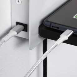 Paulmann LED-seinävalaisin Serra, vasen, USB-C, valkoinen/musta