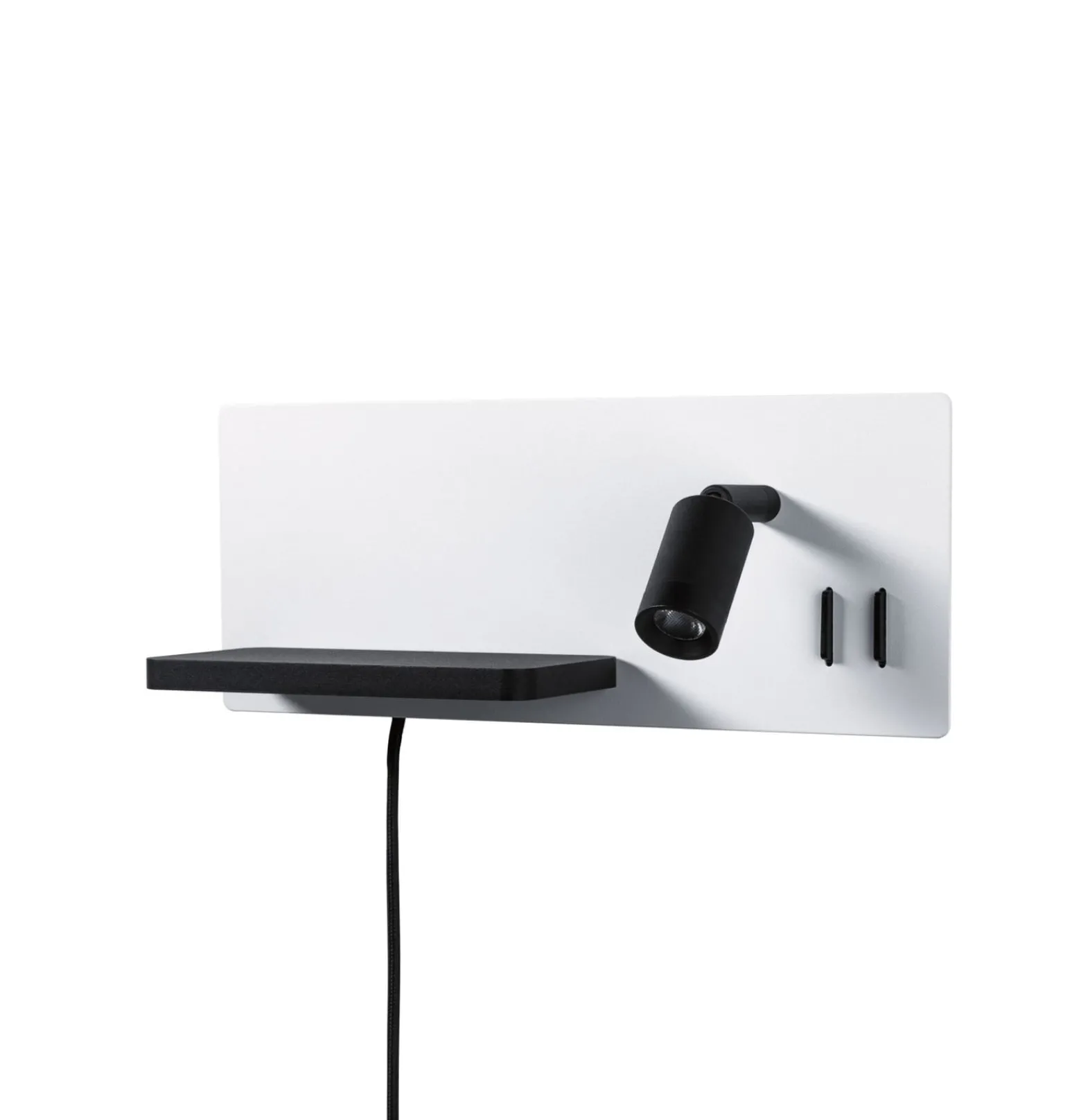Paulmann LED-seinävalaisin Serra, vasen, USB-C, valkoinen/musta