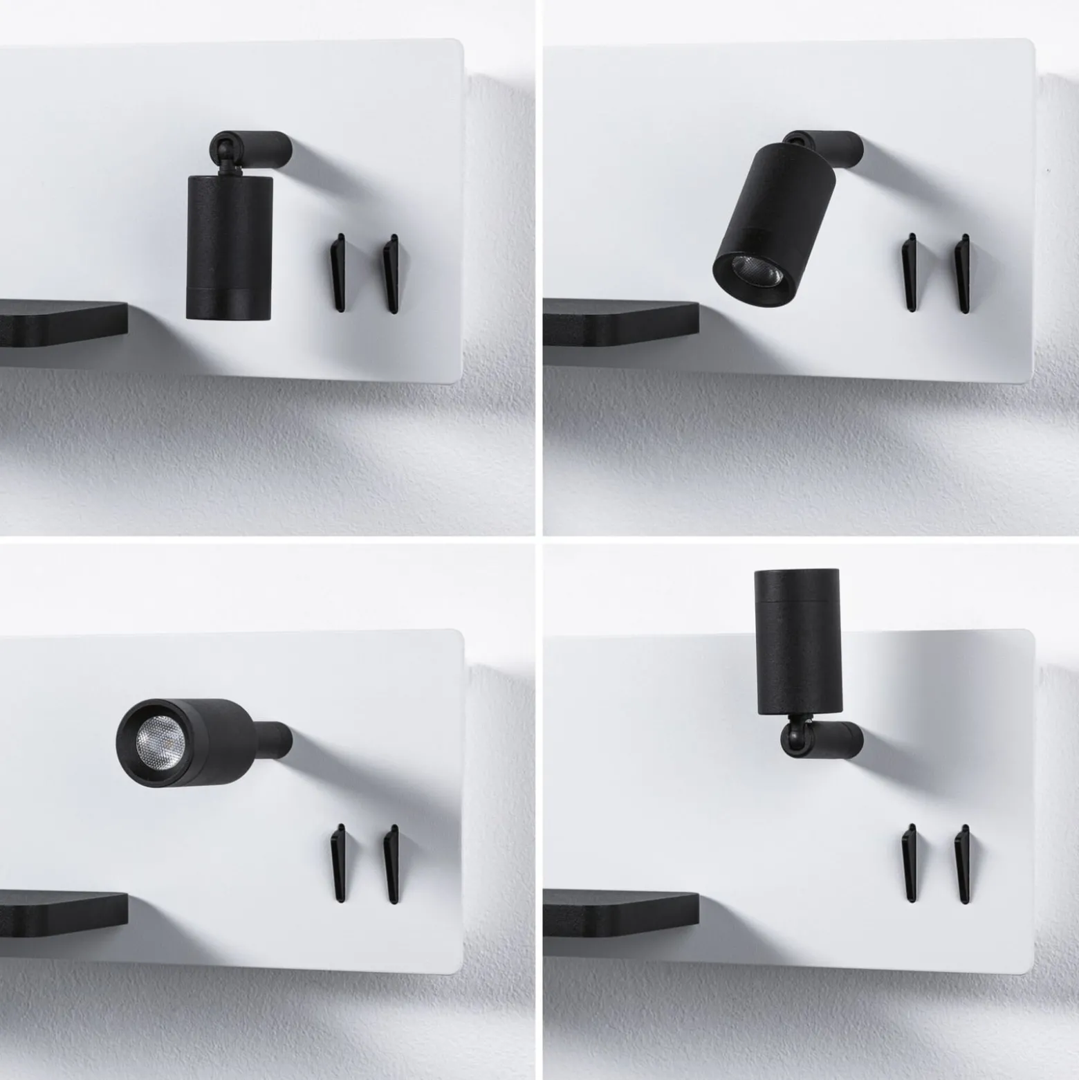 Paulmann LED-seinävalaisin Serra, vasen, USB-C, valkoinen/musta
