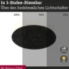 Paulmann LED-seinävalaisin Tulga, Ø 20 cm, antrasiitti, huopa