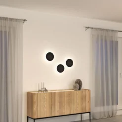 Paulmann LED-seinävalaisin Tulga, Ø 20 cm, antrasiitti, huopa