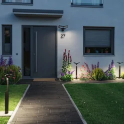 Paulmann LED-tunnistimella varustettu ulkoseinävalaisin Alara, antrasiitti, IP44