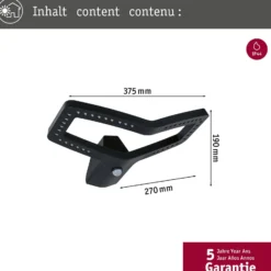 Paulmann LED-tunnistimella varustettu ulkoseinävalaisin Alara, antrasiitti, IP44