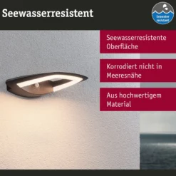 Paulmann LED-tunnistimella varustettu ulkoseinävalaisin Akena, 3000 K,