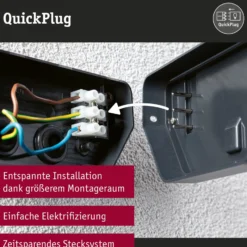 Paulmann LED-tunnistimella varustettu ulkoseinävalaisin Akena, 3000 K,