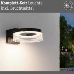 Paulmann LED-tunnistimella varustettu ulkoseinävalaisin Capera, antrasiitti,