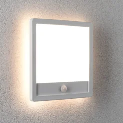 Paulmann LED-ulkoseinälamppu Lamina, valkoinen, IP44, anturi