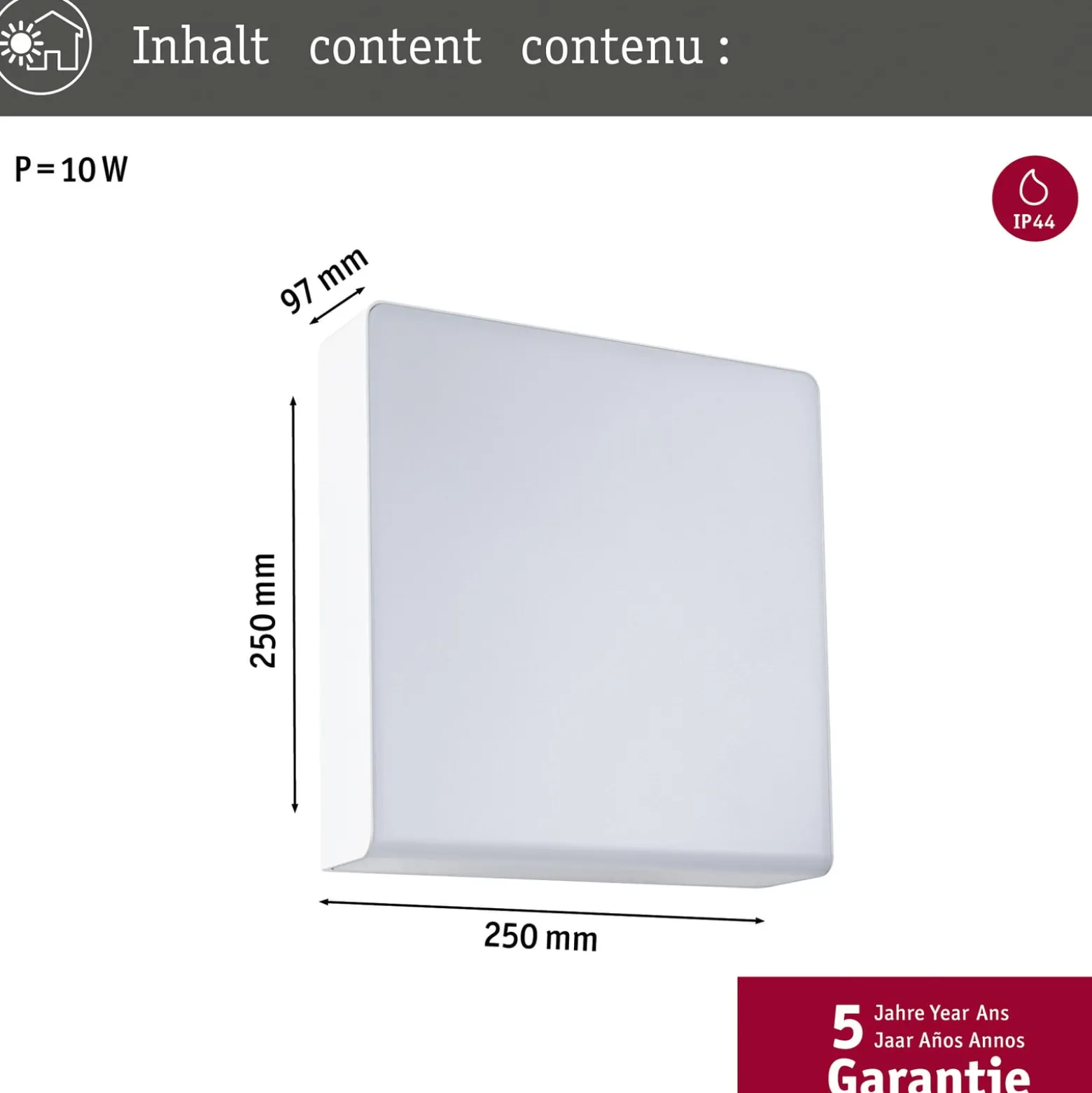 Paulmann LED-ulkoseinävalaisin Azalena, anturi, valkoinen