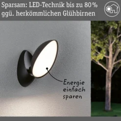 Paulmann LED-ulkoseinävalaisin Batona, antrasiitti 27 cm alumiinia IP44