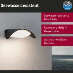 Paulmann LED-ulkoseinävalaisin Mesana, antrasiitti 24 cm alumiini IP44