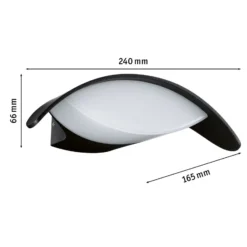 Paulmann LED-ulkoseinävalaisin Mesana, antrasiitti 24 cm alumiini IP44