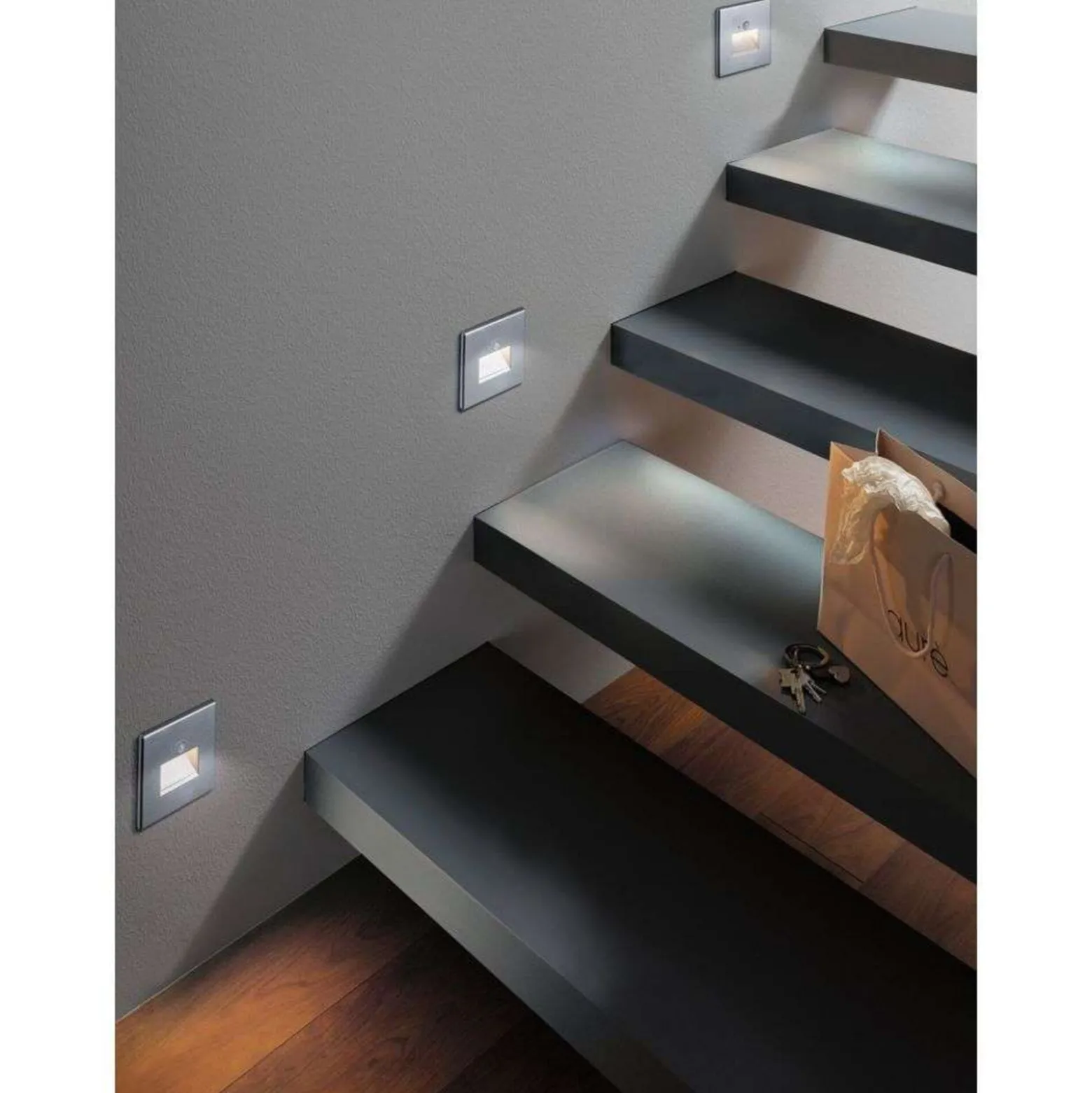 Paulmann LED-uppovalaisin Edge Quadro Square, mattakromi