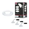 Paulmann LED-uppovalaisin Sormus, valkoinen, halkaisija 10 cm, IP65, 3 kpl