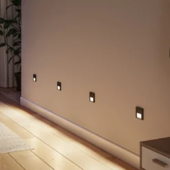 Paulmann LED-uppovalaisin Tsaro, musta, muovi, 2700 K