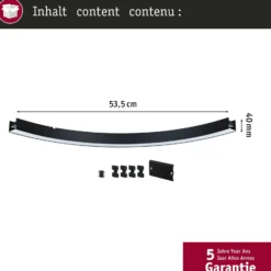 Paulmann LED-valolista Linion, musta, 90° kaari, 3 000 K