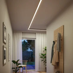 Paulmann LED-valolista Linion, musta, 90° kulma, 3 000 K