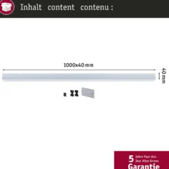 Paulmann Linion-valolista, kromi, 1 m, Master ZigBee-muuntaja