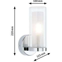 Paulmann Luena -seinävalaisin IP44 kromi E14 1x