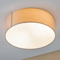 Paulmann Mari -kattovalo, kangasvarjostin, beige