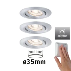 Paulmann Nova mini Plus LED easydim 3 kpl alumiini