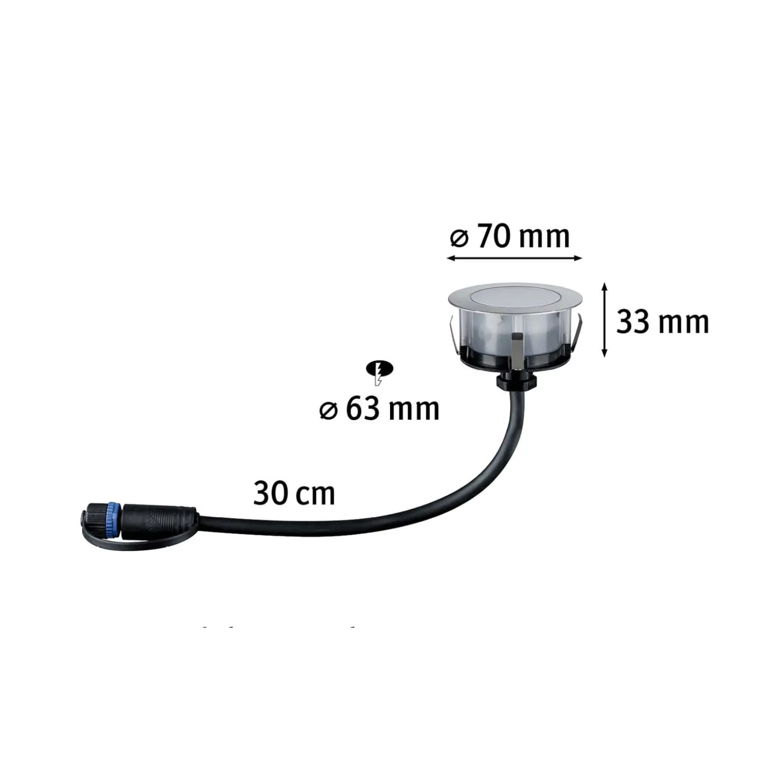 Paulmann Plug & Shine LED upotettu lattiavalaisin Floor RGBW ZigBee