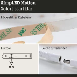 Paulmann SimpLED Motion LED-nauhasarja, 5m kaukosäädin RGB