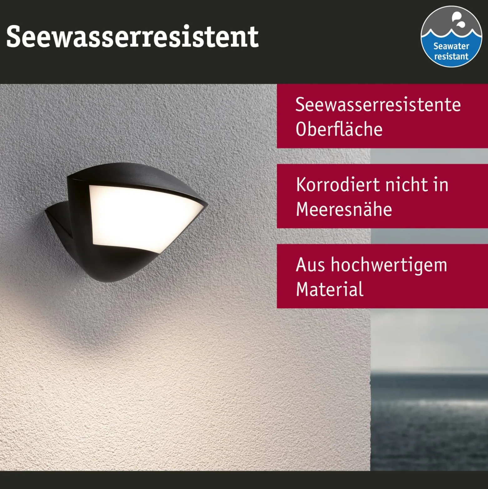 Paulmann Smart sensor ulkoseinävalaisin Skyla antrasiitti CCT IP44