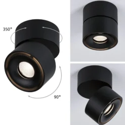 Paulmann Spircle -LED-alasvalo, mattamusta