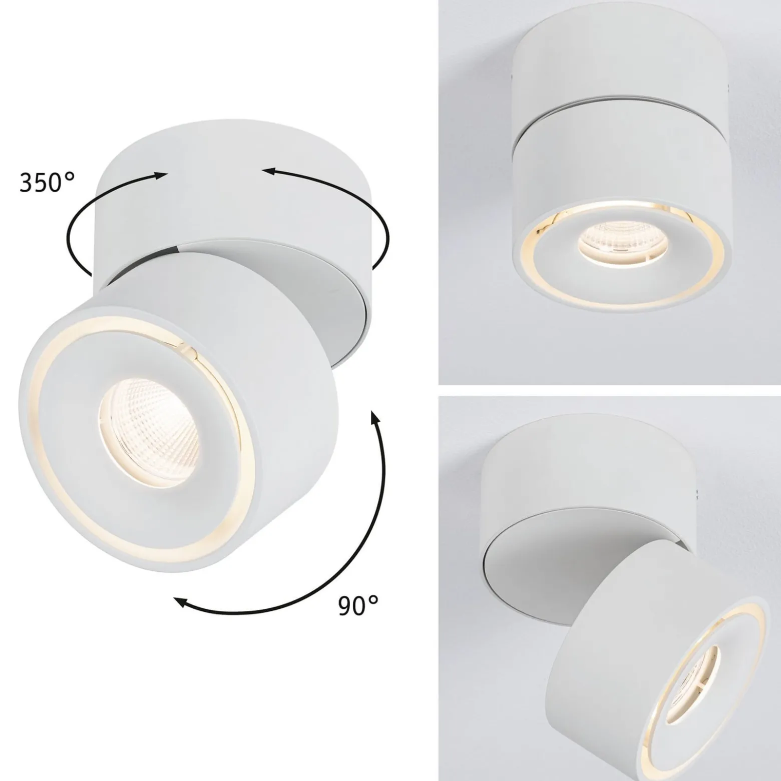 Paulmann Spircle -LED-alasvalo, mattavalkoinen