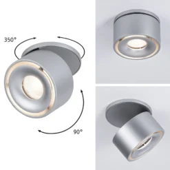 Paulmann Spircle -LED-uppovalaisin, mattakromi