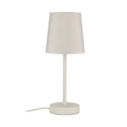 Paulmann Stellan II -pöytävalaisin, kermanvärinen, korkeus 40 cm, kangas