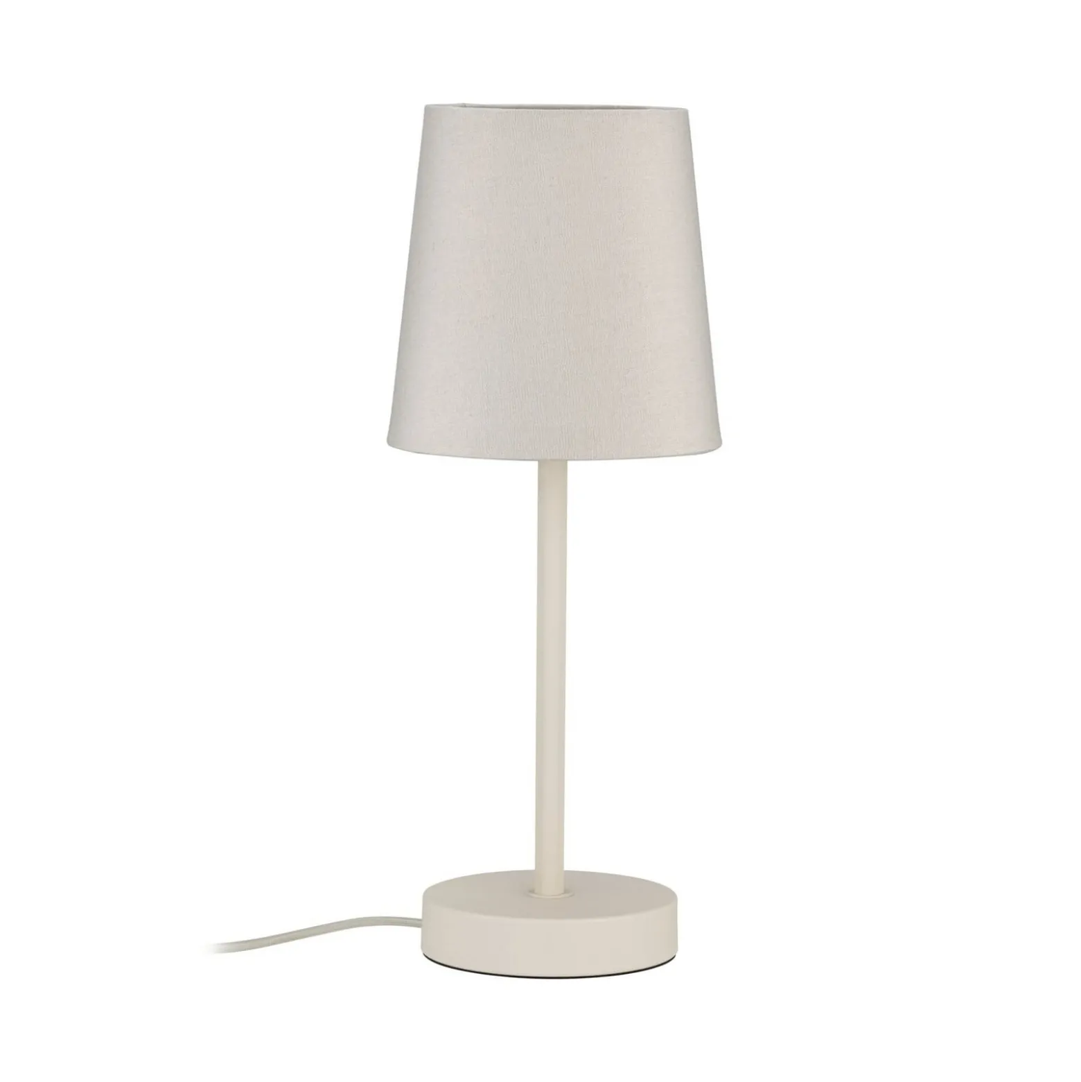 Paulmann Stellan II -pöytävalaisin, kermanvärinen, korkeus 40 cm, kangas