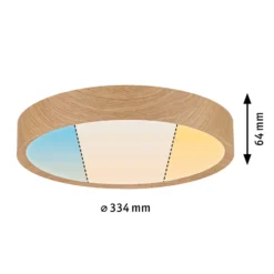 Paulmann Tega LED-kattovalaisin IP44 CCT puu