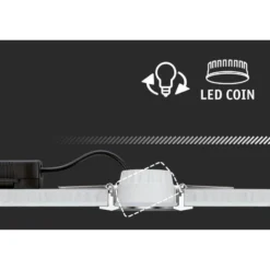 Paulmann upotettava LED-kohdevalaisin Nova Coin Smart, valkoinen, RGBW, 3 kpl,