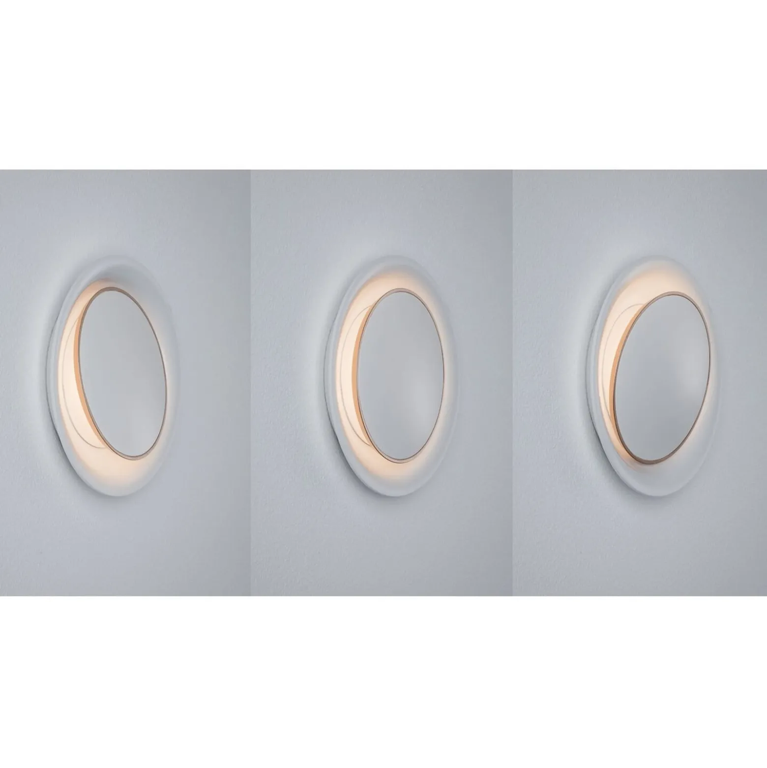 Paulmann upotettava LED-seinävalaisin Neordic Decorativ, valkoinen, pyöreä
