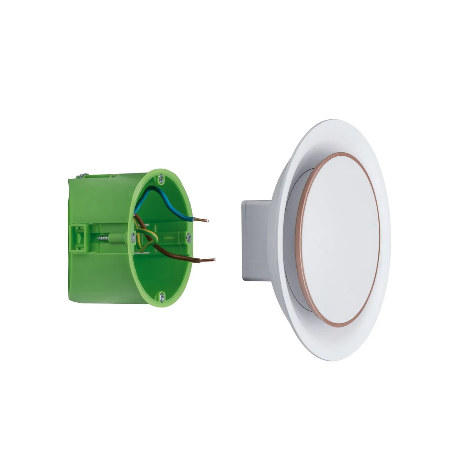 Paulmann upotettava LED-seinävalaisin Neordic Decorativ, valkoinen, pyöreä