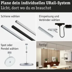 Paulmann URail Hildor-LED-riippuvalo kromi 4 000 K
