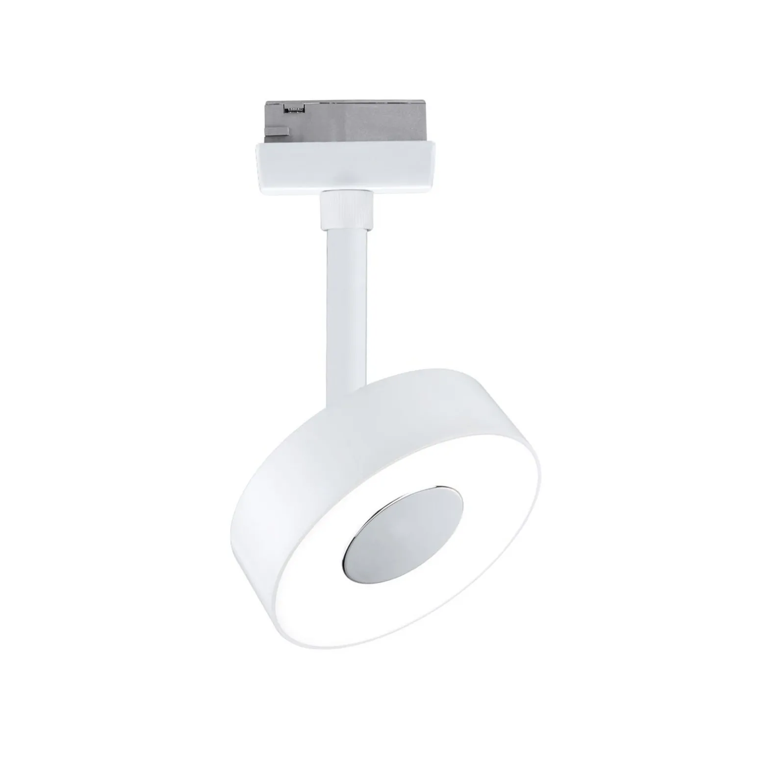 Paulmann URail LED-spotti Circle, himmennettävä, 4 000 K, signaalivalkoinen