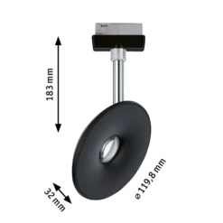 Paulmann URail LED-spotti Sphere 2,700K musta