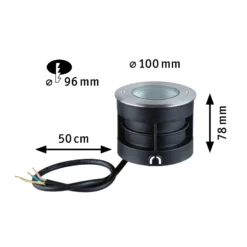 Paulmann Vanea LED lattiavalaisin IP67, Ø 10cm