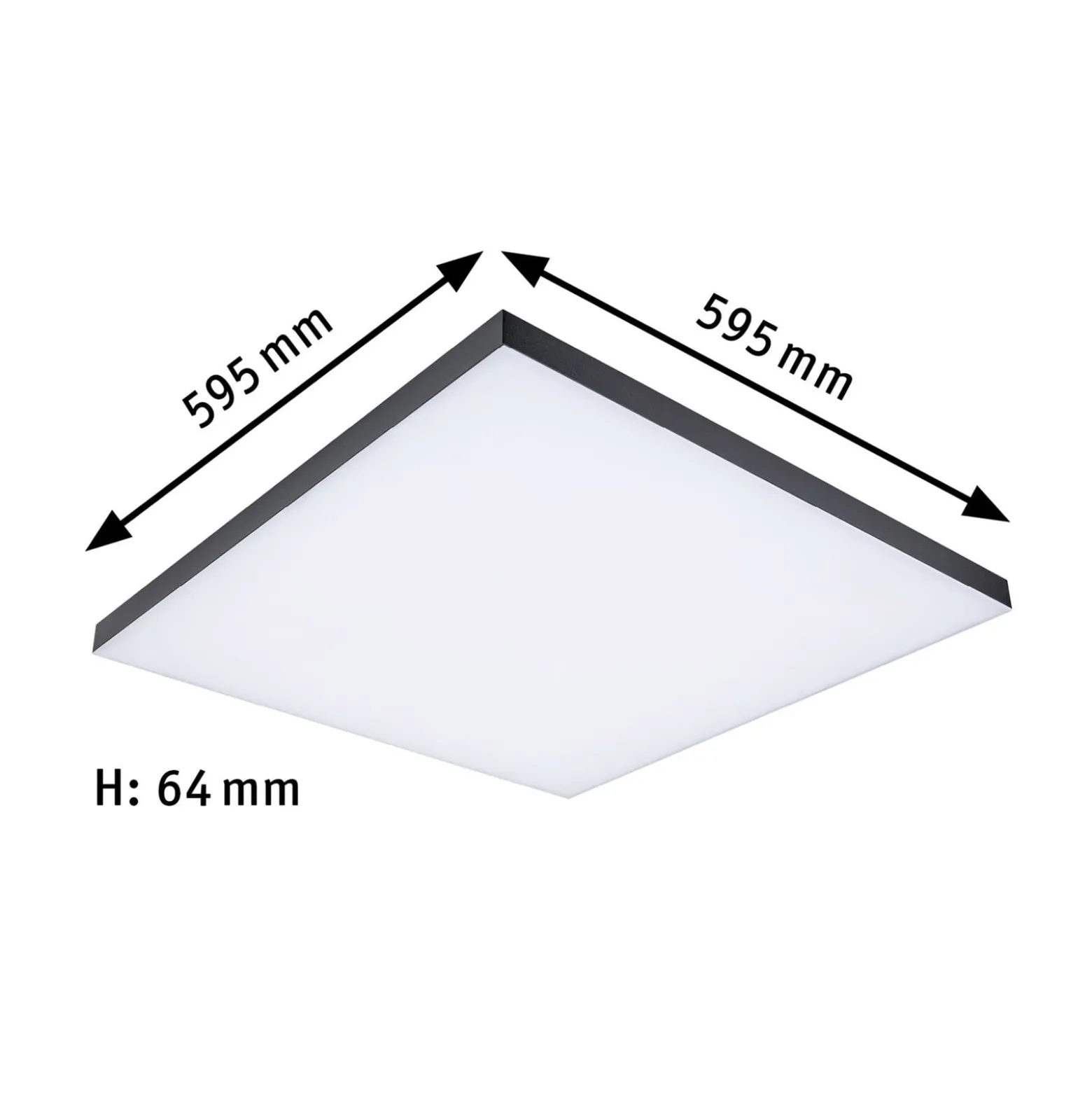 Paulmann Velora Rainbow paneeli 60x60cm musta RGBW