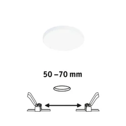 Paulmann Veluna Edge LED upotettava IP44 4000K Ø 9cm Ø 9cm