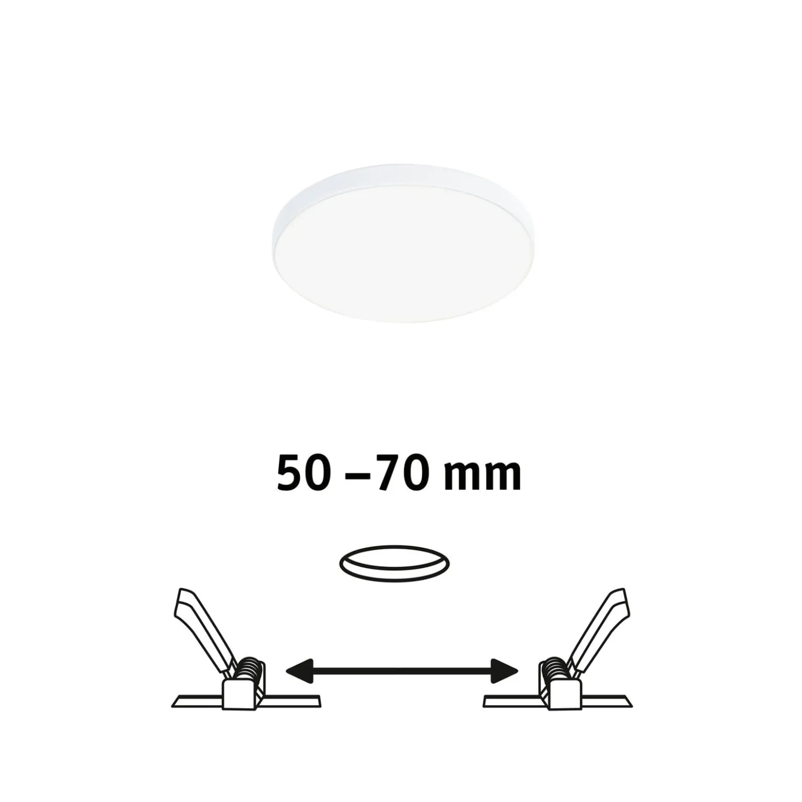 Paulmann Veluna Edge LED upotettava IP44 4000K Ø 9cm Ø 9cm