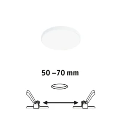 Paulmann Veluna Edge LED upotettava IP44 4000K Ø 9cm Ø 9cm