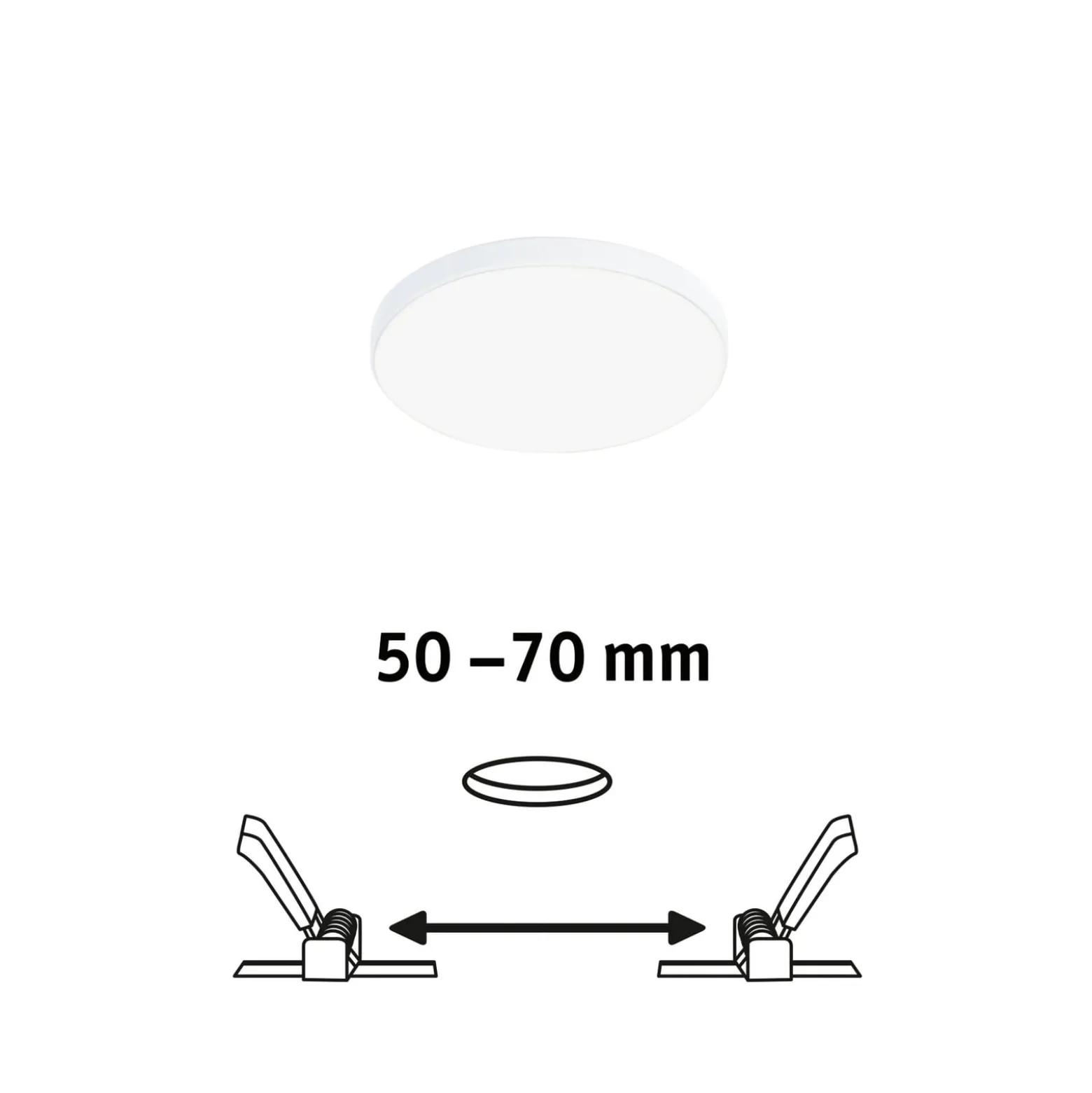 Paulmann Veluna Edge LED upotettava IP44 4000K Ø 9cm Ø 9cm